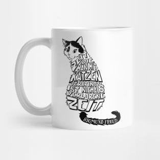 Cat lover quote in german deutsch sigmund freud Mug